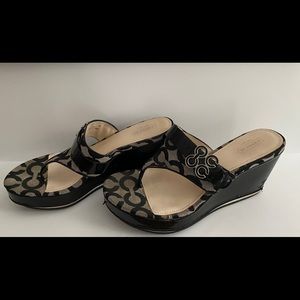 Coach Gypsy Wedge Sandals Size 9 Used